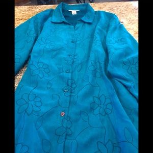 Sag harbor size 3x faux suede shirt